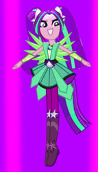 Size: 255x446 | Tagged: safe, artist:ajosterio, aria blaze, human, equestria girls, g4, boots, clothes, clothes swap, cropped, crystal guardian, crystal wings, high heel boots, shoes, solo, wings