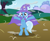 Size: 2410x1985 | Tagged: safe, artist:badumsquish, derpibooru exclusive, trixie, pony, unicorn, bipedal, cape, clothes, female, field, happy, hat, looking at you, mare, open mouth, outstretched arms, poof, rearing, show accurate, smoke, solo, standing, teleportation, trixie's brooch, trixie's cape, trixie's hat, wide eyes