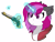 Size: 8085x6148 | Tagged: safe, artist:skylarpalette, oc, oc only, oc:skylar palette, pony, unicorn, cheek fluff, chest fluff, cute, ear fluff, female, flintlock, fluffy, gun, horn, magic, mare, pirate, simple background, simple shading, solo, transparent background, unicorn oc, weapon