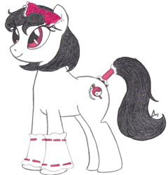 Size: 900x938 | Tagged: safe, artist:tigstripe, pony, female, hakurei reimu, mare, ponified, simple background, solo, touhou, traditional art, white background