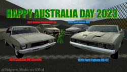 Size: 1188x669 | Tagged: safe, artist:didgereethebrony, oc, oc:didgeree, pegasus, pony, 3d, ford, ford falcon, gmod, holden, holden commodore, holden monaro, solo