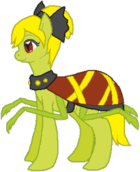 Size: 259x317 | Tagged: safe, artist:thecompleteanimorph, monster pony, original species, pony, spiderpony, female, kurodani yamame, mare, ponified, simple background, solo, touhou, transparent background