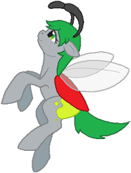 Size: 282x372 | Tagged: safe, artist:thecompleteanimorph, pony, female, insect pony, mare, ponified, simple background, solo, touhou, transparent background, wriggle nightbug