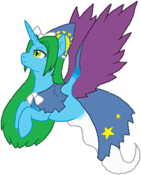 Size: 324x401 | Tagged: safe, artist:thecompleteanimorph, alicorn, ghost, ghost pony, pony, female, horn, mare, mima, ponified, simple background, solo, touhou, transparent background, wings