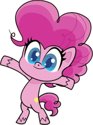Size: 546x733 | Tagged: safe, edit, edited screencap, editor:pascalmulokozi2, screencap, pinkie pie, earth pony, pony, g4.5, my little pony: pony life, one click wonder, background removed, belly, bipedal, cute, female, looking at you, mare, not a vector, round belly, simple background, solo, transparent background