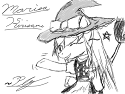 Size: 900x675 | Tagged: safe, artist:plythyxpony, pony, female, hat, kirisame marisa, mare, ponified, touhou, witch, witch hat