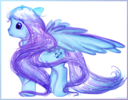 Size: 723x564 | Tagged: safe, artist:vivitheheiwa, pony, female, mare, ponified, sariel, simple background, solo, touhou, white background