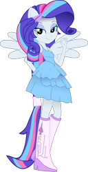 Size: 2100x4108 | Tagged: safe, artist:rarity3257, oc, oc only, oc:stardust falken, human, equestria girls, g4, base used, bedroom eyes, boots, eyebrows, eyeshadow, fall formal, fall formal outfits, heart, heart eyes, high heel boots, high heels, high res, looking at you, makeup, not rarity, ponied up, shoes, simple background, smiling, smiling at you, solo, spread wings, tattoo, transparent background, wingding eyes, wings