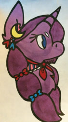 Size: 1024x1813 | Tagged: safe, artist:kitcon, pony, female, mare, patchouli knowledge, ponified, solo, touhou