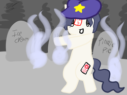 Size: 640x480 | Tagged: safe, artist:snipercrab, pony, undead, zombie, zombie pony, female, mare, miyako yoshika, ponified, solo, touhou