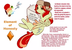 Size: 2048x1431 | Tagged: safe, artist:magoconut, pegasus, pony, alternate elements of harmony, alternate universe, colored wings, crossover, element of honesty, female, gravity falls, hat, magazine, male, ponified, reading, simple background, solo, teenager, two toned wings, wendy corduroy, white background, wings, young mare