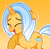 Size: 1964x1923 | Tagged: safe, artist:miwq, derpibooru exclusive, oc, oc:aurore soleilevant, pony, unicorn, orange coat, smiling, solo