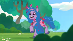 Size: 3072x1727 | Tagged: safe, screencap, izzy moonbow, pony, unicorn, g5, my little pony: tell your tale, secret ad-mare-er, spoiler:g5, spoiler:my little pony: tell your tale, spoiler:tyts01e44, female, mare, open mouth, open smile, smiling, solo