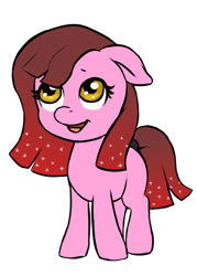 Size: 640x896 | Tagged: safe, artist:multiverseequine, derpibooru exclusive, oc, oc only, oc:cherry bottom, earth pony, pony, colt, earth pony oc, femboy, foal, full body, gradient mane, looking up, male, pink, pretty, simple background, solo, starry mane, tail, tail band, transparent background