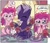 Size: 881x750 | Tagged: safe, artist:michela cacciatore, idw, pinkie pie, violet shiver, earth pony, pony, unicorn, g4, generations #3, my little pony: generations, spoiler:comic, blushing, decoration, dialogue, duo, emanata, female, floppy ears, heart, heart eyes, mare, s'mony, speech bubble, wingding eyes