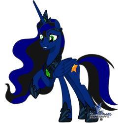 Size: 1280x1280 | Tagged: safe, artist:nightlightartz, artist:starshade, oc, oc only, oc:princess nova, alicorn, pony, alicorn oc, base used, concave belly, crown, ethereal mane, female, folded wings, green eyes, hoof shoes, horn, jewelry, long horn, mare, peytral, raised hoof, regalia, simple background, slender, solo, tall, thin, tiara, transparent background, wings