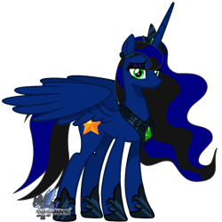 Size: 1280x1280 | Tagged: safe, artist:nightlightartz, artist:starshade, oc, oc only, oc:princess nova, alicorn, pony, alicorn oc, base used, concave belly, crown, ethereal mane, eyeshadow, green eyes, hoof shoes, horn, jewelry, lidded eyes, long horn, looking at you, makeup, partially open wings, peytral, regalia, simple background, slender, solo, standing, tall, thin, tiara, transparent background, wings
