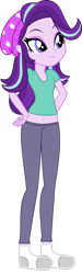 Size: 251x842 | Tagged: safe, artist:ajosterio, starlight glimmer, human, equestria girls, g4, beanie hat, belly button, clothes, female, midriff, pants, shirt, short sleeves, simple background, socks, solo, transparent background