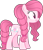 Size: 1251x1467 | Tagged: safe, artist:pegasski, artist:tanahgrogot, oc, oc only, oc:annisa trihapsari, earth pony, pony, base used, cute, earth pony oc, female, grin, gritted teeth, long hair, long mane, long tail, mare, medibang paint, pink body, pink eyes, pink mane, pink tail, show accurate, simple background, smiling, solo, tail, teeth, transparent background