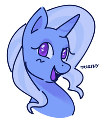 Size: 1118x1287 | Tagged: safe, artist:trixshy, trixie, pony, unicorn, bust, simple background, solo, white background