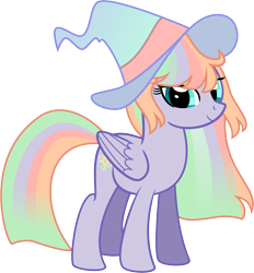 Size: 7748x8362 | Tagged: safe, artist:shootingstarsentry, oc, oc only, oc:night hazel, pegasus, pony, absurd resolution, female, hat, mare, simple background, solo, transparent background, witch hat