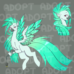 Size: 2893x2893 | Tagged: safe, artist:natt333, oc, hippogriff, adoptable, high res, signature, solo, watermark