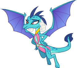 Size: 5500x4916 | Tagged: safe, artist:mattbas, edit, vector edit, princess ember, dragon, g4, .svg available, absolute cleavage, absurd resolution, bikini, breasts, cleavage, clothes, dragoness, female, flying, looking at you, one-piece swimsuit, simple background, sling bikini, solo, swimsuit, transparent background, vector