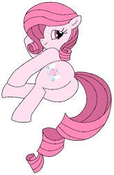 Size: 469x714 | Tagged: safe, artist:muhammad yunus, oc, oc only, oc:annisa trihapsari, earth pony, pony, annibutt, beautiful, butt, earth pony oc, female, looking at you, looking back, looking back at you, mare, pink body, pink mane, pink tail, plot, sexy, simple background, smiling, smiling at you, solo, sultry pose, tail, transparent background