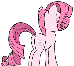 Size: 503x447 | Tagged: safe, artist:muhammad yunus, oc, oc only, oc:annisa trihapsari, earth pony, pony, annibutt, butt, female, hair, mane, mare, pink body, pink hair, pink mane, pink tail, plot, rear view, simple background, solo, tail, transparent background