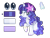 Size: 1031x775 | Tagged: safe, artist:selenavivacity, oc, oc only, oc:bright aquamarine, pony, unicorn, beret, clothes, colored hooves, female, flower, flower in hair, hat, horn, jewelry, leg bracelet, magic, magic aura, mare, mascara, offspring, parent:fancypants, parent:rarity, parents:raripants, reference sheet, scarf, simple background, solo, transparent background, unicorn oc