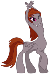 Size: 3500x4800 | Tagged: safe, alternate version, artist:funny jo, oc, oc only, oc:funny jo, centaur, taur, equestria girls, g4, centaur oc, crossed arms, eyelashes, female, looking at you, one eye closed, open mouth, raised arms, raised hoof, simple background, smiling, solo, transparent background, wings, wink, winking at you
