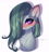 Size: 2332x2612 | Tagged: safe, artist:monstrum, marble pie, earth pony, pony, g4, blushing, chest fluff, cute, eyeshadow, high res, looking at you, makeup, shy, simple background, solo, white background