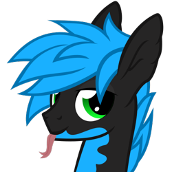 Size: 500x500 | Tagged: safe, artist:the smiling pony, oc, oc only, oc:river, alp-luachra, original species, pony, g4, .svg available, forked tongue, lidded eyes, looking at you, simple background, smiling, solo, svg, tongue out, transparent background, vector