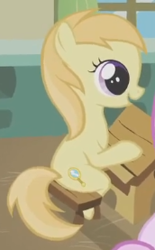 Size: 172x277 | Tagged: safe, screencap, noi, earth pony, pony, call of the cutie, g4, season 1, background pony, classroom, cropped, cute, desk, female, filly, foal, noiabetes, school desk, sitting