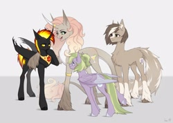 Size: 2560x1820 | Tagged: safe, artist:miurimau, oc, oc only, alicorn, bat pony, bat pony alicorn, earth pony, pegasus, pony, unicorn, alicorn oc, bat pony oc, bat wings, earth pony oc, group, horn, pegasus oc, unicorn oc, wings