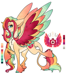 Size: 900x975 | Tagged: safe, artist:velnyx, oc, oc only, oc:mango magic, pegasus, pony, colored wings, female, mare, multicolored wings, simple background, solo, transparent background, unshorn fetlocks, wings