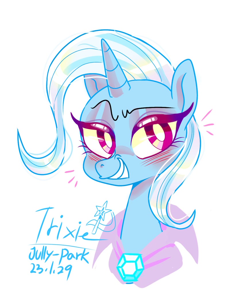 Safe Artist Jully Park Trixie Pony Unicorn G Cape