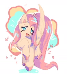 Size: 1693x1951 | Tagged: safe, artist:magentamoshi, fluttershy, pegasus, pony, g4, cute, daaaaaaaaaaaw, looking at you, open mouth, open smile, shyabetes, smiling, solo