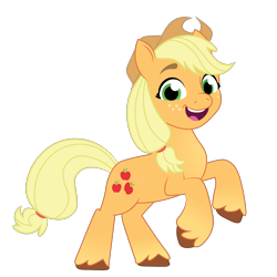 Size: 1200x1200 | Tagged: safe, artist:prixy05, applejack, earth pony, pony, g4, g5, g4 to g5, generation leap, simple background, solo, transparent background, vector