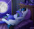 Size: 2500x2084 | Tagged: safe, artist:rinikka, oc, oc:lishka, oc:solar gizmo, pony, vampire, vampony, armor, bed, bedroom, couple, cuddling, duo, female, guardsmare, high res, hug, mare, moon, night guard armor, royal guard, shipping, shipping fuel, snuggling