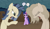 Size: 662x380 | Tagged: safe, artist:99, edit, edited screencap, editor:pagiepoppie12345, screencap, twilight sparkle, oc, oc:backy, oc:milky way, earth pony, pony, unicorn, g4, my little pony: friendship is magic, season 2, the return of harmony, angry, argument, dialogue, discorded, earth pony oc, female, horn, mare, overcast, speech bubble, text, unicorn twilight, watching, worried, yelling