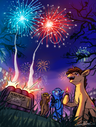 Size: 1084x1429 | Tagged: safe, artist:helmie-art, oc, oc:helmie, pegasus, pony, unicorn, 2023, camera, fireworks, horn, pegasus oc, polish, unicorn oc