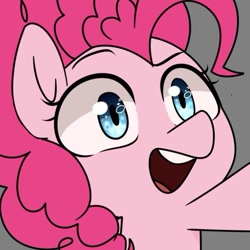 Size: 525x525 | Tagged: safe, artist:makaryo, pinkie pie, earth pony, pony, g4, open mouth, open smile, smiling, solo