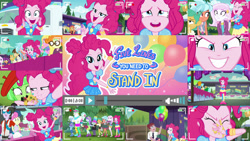 Size: 1280x721 | Tagged: safe, editor:quoterific, aqua blossom, bon bon, bright idea, bulk biceps, cherry crash, dj pon-3, flash sentry, fleur-de-lis, frosty orange, ginger owlseye, lyra heartstrings, maud pie, paisley, pinkie pie, ringo, sandy cerise, snails, snips, sunset shimmer, sweet leaf, sweetie drops, trixie, valhallen, vinyl scratch, watermelody, wiz kid, human, equestria girls, five lines you need to stand in, g4, my little pony equestria girls: better together, collage