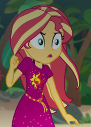 Size: 656x913 | Tagged: safe, screencap, sunset shimmer, human, equestria girls, equestria girls specials, g4, my little pony equestria girls: better together, my little pony equestria girls: spring breakdown, cropped, cruise outfit, solo