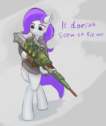 Size: 933x1103 | Tagged: safe, artist:foxpit, oc, oc:morning glory (project horizons), pegasus, pony, semi-anthro, fallout equestria, fallout equestria: project horizons, arm hooves, bipedal, clothes, energy weapon, female, gun, magical energy weapon, mare, solo, weapon