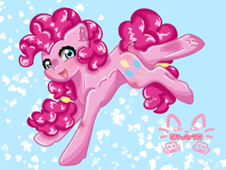 Size: 1024x768 | Tagged: safe, artist:niveria25, pinkie pie, earth pony, pony, g4, female, mare, solo, underhoof