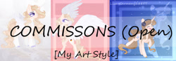 Size: 600x209 | Tagged: safe, artist:existencecosmos188, oc, oc only, alicorn, pony, unicorn, advertisement, alicorn oc, commission info, eyelashes, female, horn, rearing, unicorn oc, wings