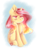 Size: 2136x2808 | Tagged: safe, artist:prettyshinegp, oc, oc only, pony, unicorn, abstract background, blushing, female, high res, horn, mare, not sunset shimmer, unicorn oc