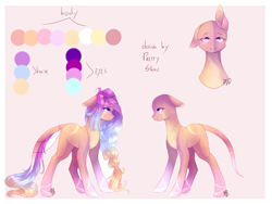 Size: 2825x2122 | Tagged: safe, artist:prettyshinegp, oc, oc only, earth pony, pony, bald, bust, earth pony oc, floppy ears, high res, leonine tail, reference sheet, smiling, tail